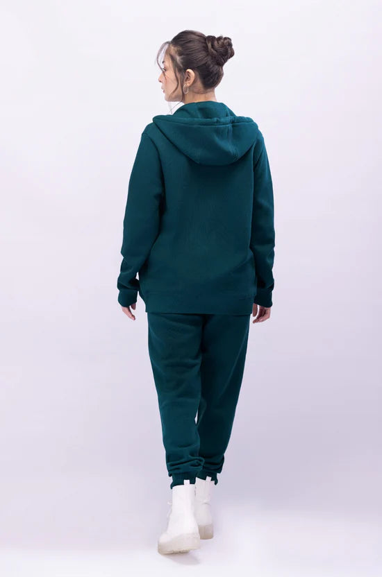 Zipper Hoodie - Deep Teal