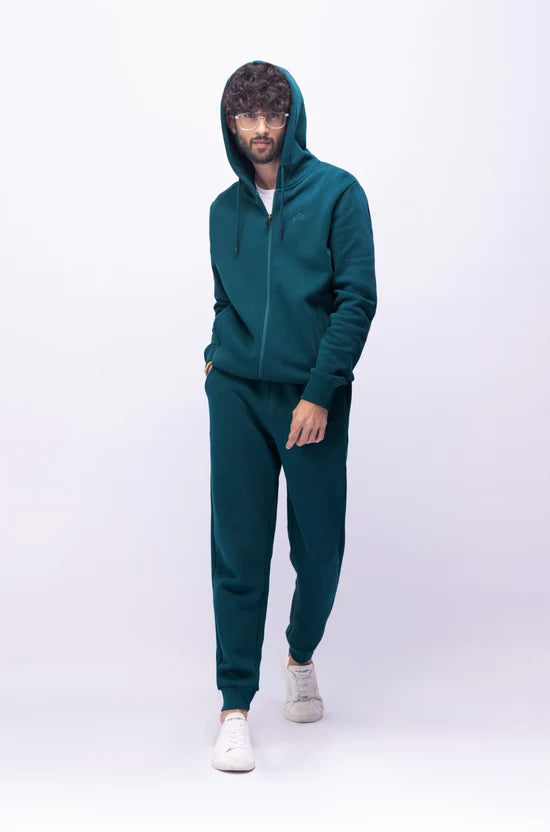 Zipper Hoodie - Deep Teal